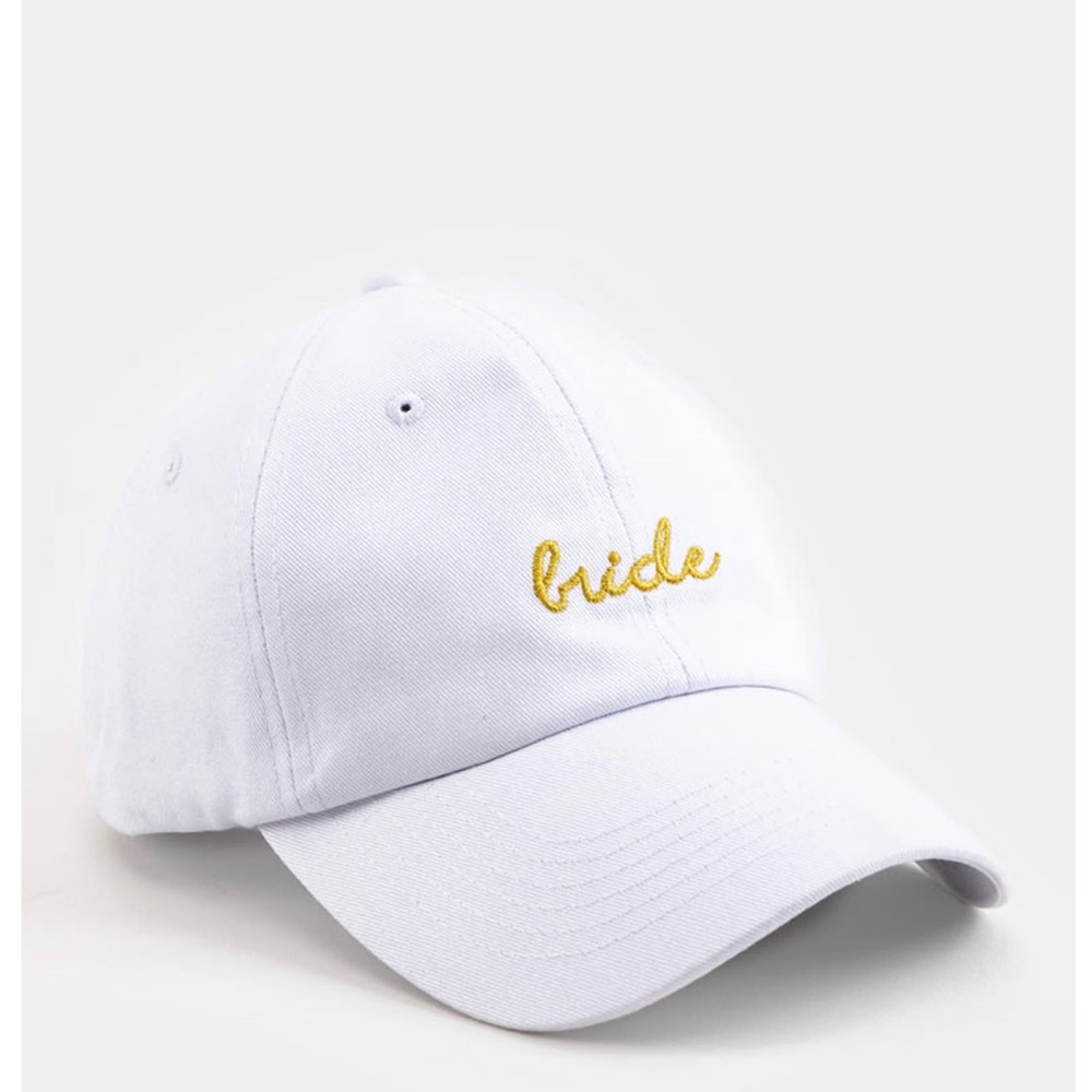 Bride embroidered white cap